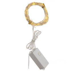 GAEM Электрогирлянда, L1055 W0,1 H0,1 см (100 теп белых LED, 8 реж свеч,серебр шнур, 3 W)