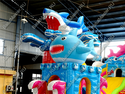 Коммерческий надувной батут "На морском дне" 14*7*6 м