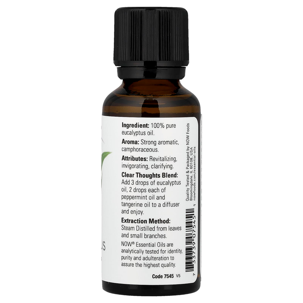 NOW Foods, Эфирные масла, Эвкалипт, 1 жидкая унция (30 мл)