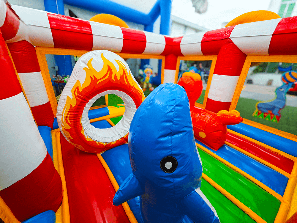 Коммерческий надувной батут «Цирковые трюки» 3,5*3,5*2,6 м