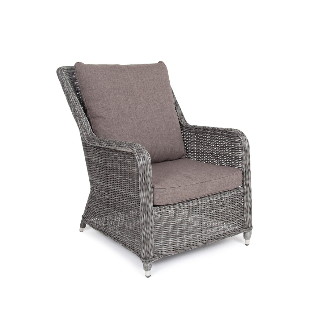 "Гляссе" кресло плетеное из искусственного ротанга, цвет графит