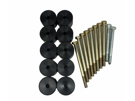 Боди лифт комплект 40 мм Mitsubishi Pajero Sport капролон (d=70 мм) с крепежом М10 чёрный цвет