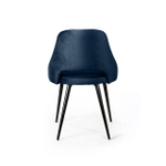 Стул William, бархат синий 29/ черный конус