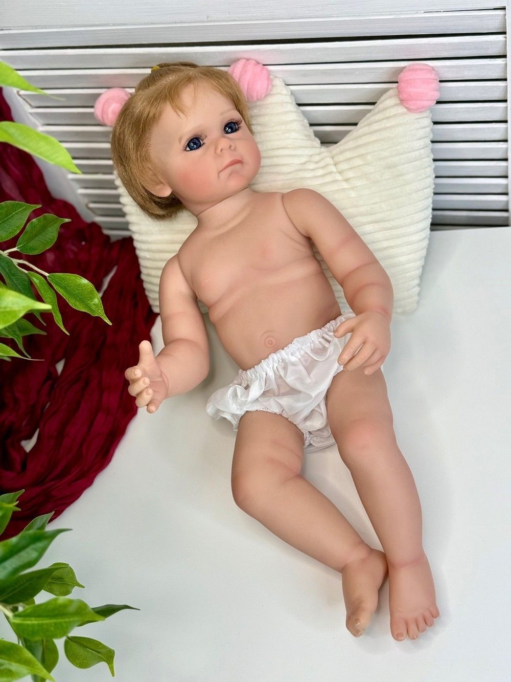 Кукла Реборн виниловая 55см без одежды (FA-040W)