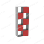 Стеллаж вертикальный 10 с дверцами в шахматном порядке