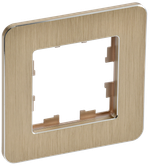 BRITE Рамка 1-местная РУ-1-1-Бр металл шампань RE AL IEK