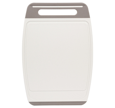 Доска разделочная ХЕВИ 405*275 мм антискользящие вставки, увеличенная толщина, желобки для отвода влаги М1567