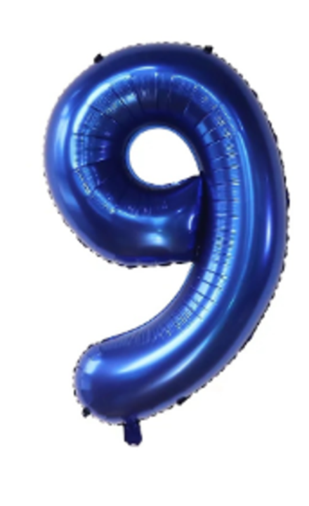 К Цифра 9 Темно синий 100 см.