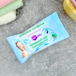 Салфетки влажные 15шт с мицелярной водой и витаминами С и Е, Wikky