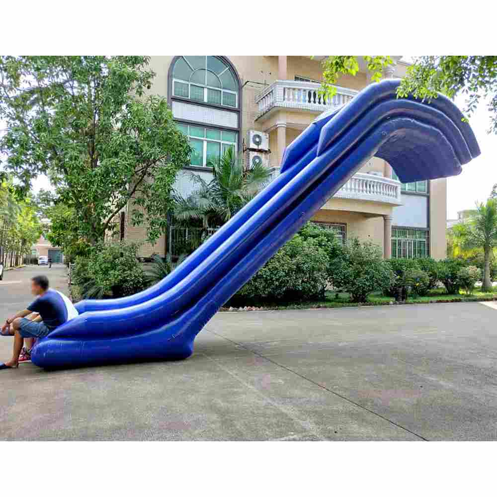 Водная надувная прямая горка для вышки (опоры) «Универсальная», 10*2*7 м