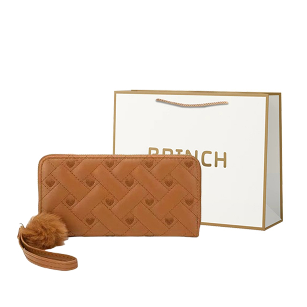 BRINCH PU Wallet Regular Women"s Black/White/Khaki/Brown/Pink