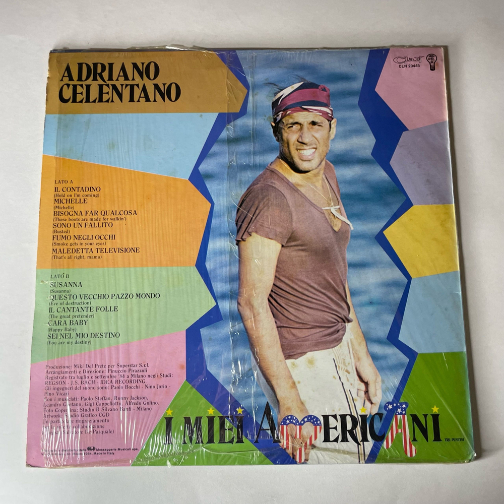 Винтажная виниловая пластинка LP Adriano Celentano Адриано Челентано, I Miei Americani (Tre Puntini) (Италия 1984) Susanna