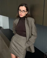 Юбка в клетку, Коричневый