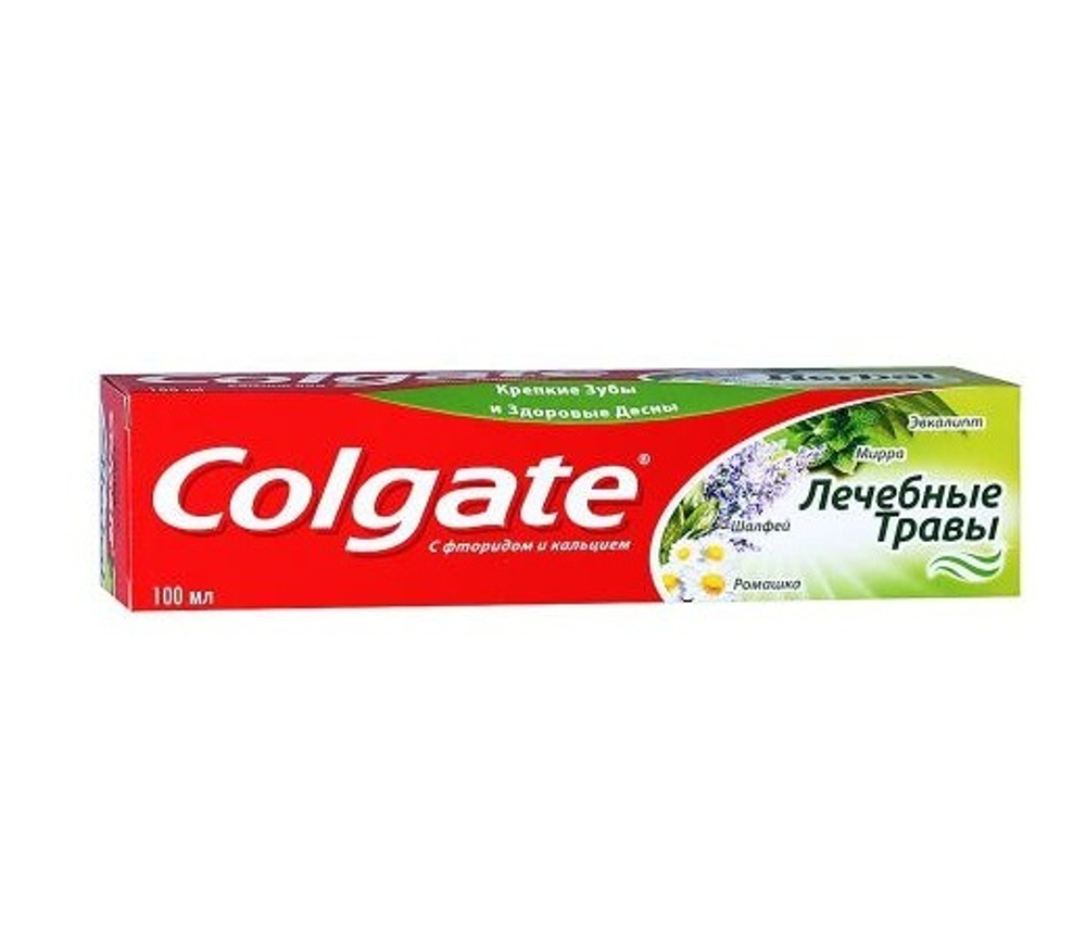 Colgate Паста зубная Лечебные Травы, с фтором и кальцием,  100 мл