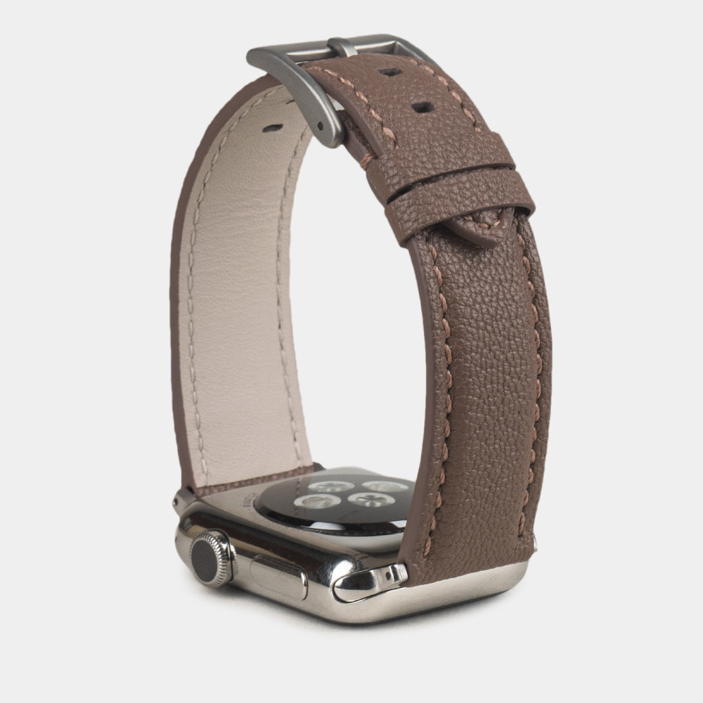 Ремешок для Apple Watch 40/41/42 mm из кожи козы, коричневого цвета