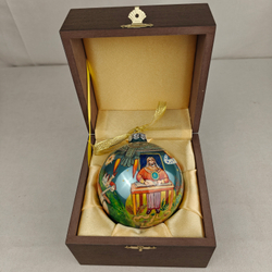 Шар новогодний (круговая роспись Палех) Маленький принц - 4 в футляре