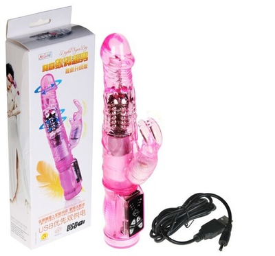 Мощный перезаряжаемый вибратор с клиторальной стимуляцией Baile (3 скорости) (Цвет: розовый)