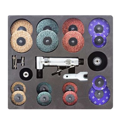 Пневмозачистная машинка с комплектом аксессуаров RockForce##Rock FORCE RF-ST-7733MK