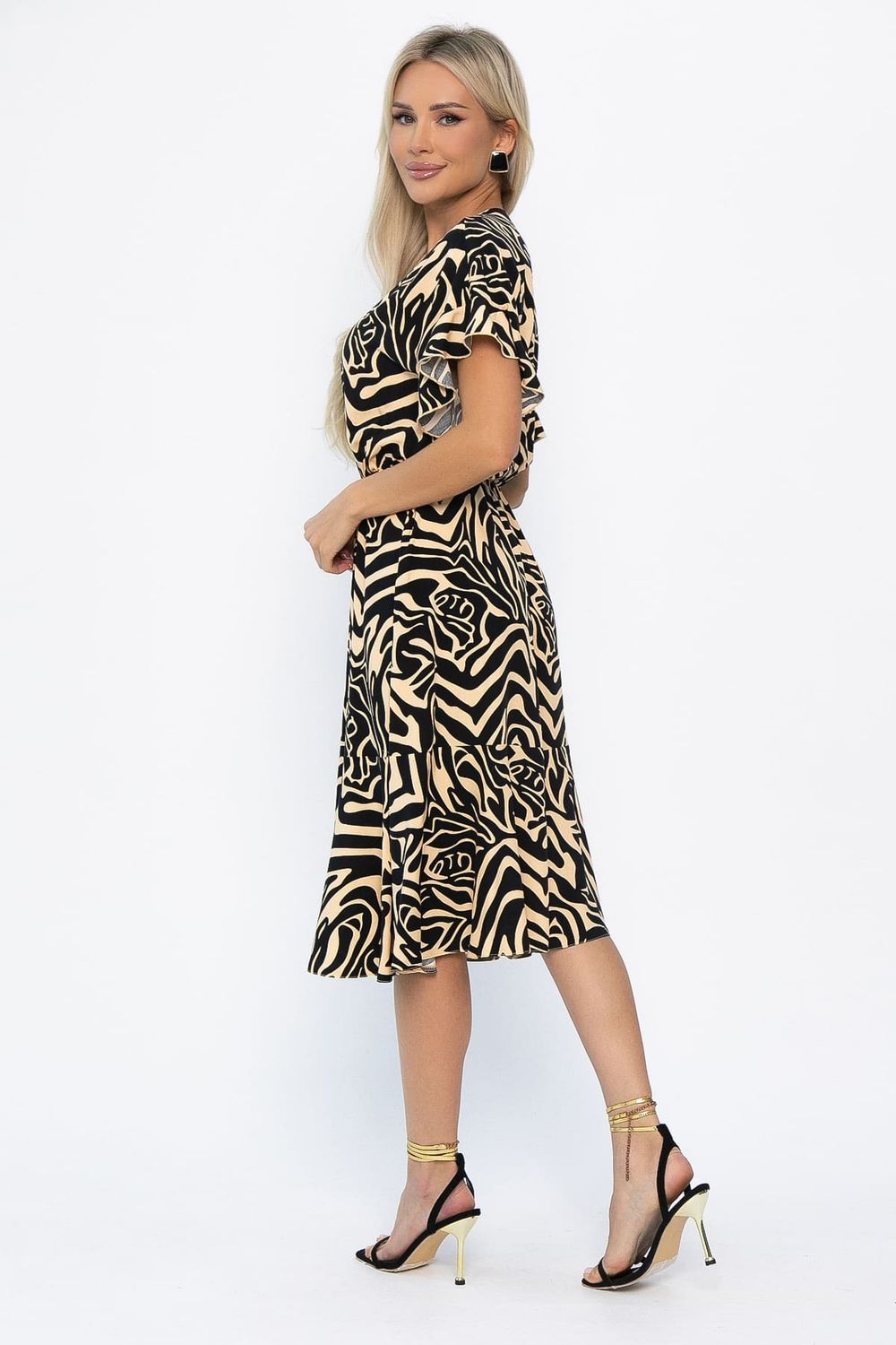 Платье Кристи (бежево-черное) П13872-35М LT Collection