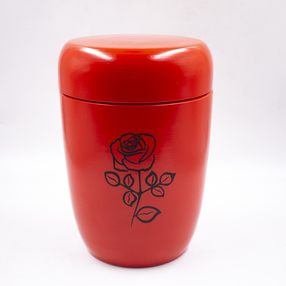 Урна биоразлагаемая «Камелия» красная