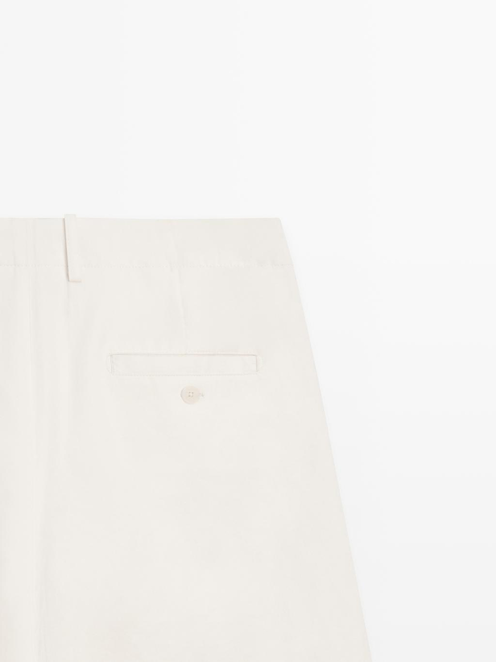 Massimo Dutti Плиссированные брюки с перекрестной застежкой - STUDIO, кремовый