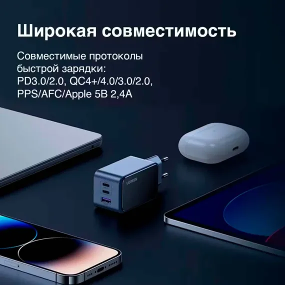 Ugreen X553 65W USB-A + 2USB-C GaN Grey