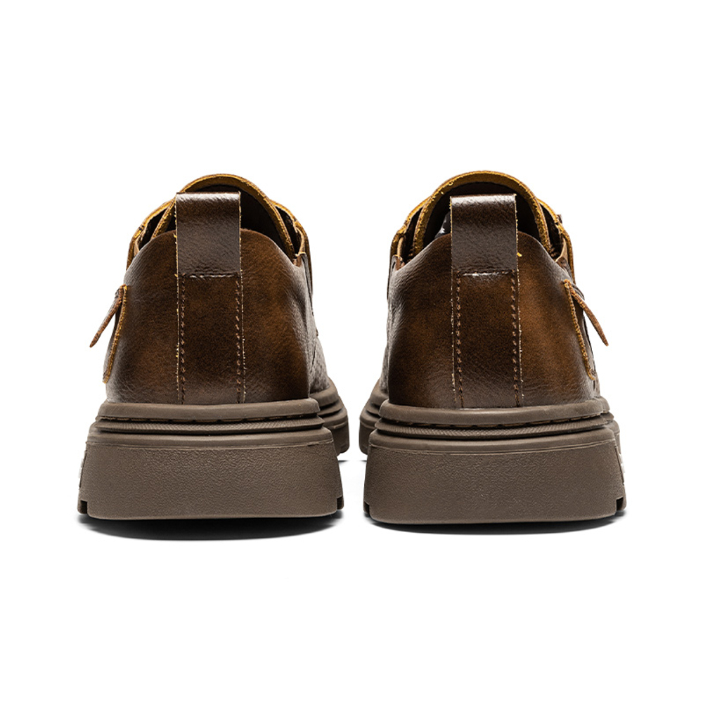 G.N.SHIJIA Synthetic Leather Work Boots Men"s Bronze