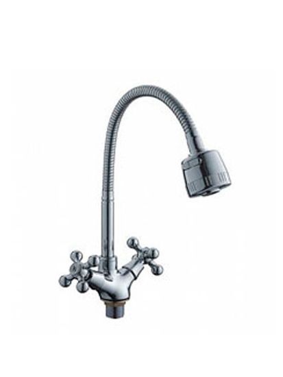 Смеситель кухня LEDEME 4319-3 1/2 м/к гибкий излив