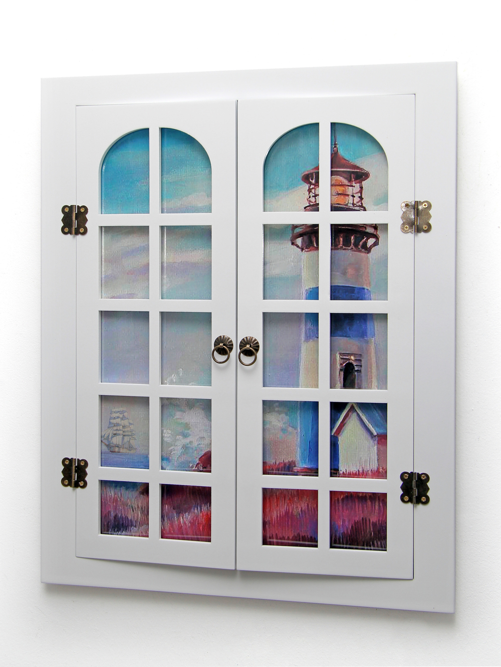 Панно со ставнями "Вид из окна" 37,5*49 см