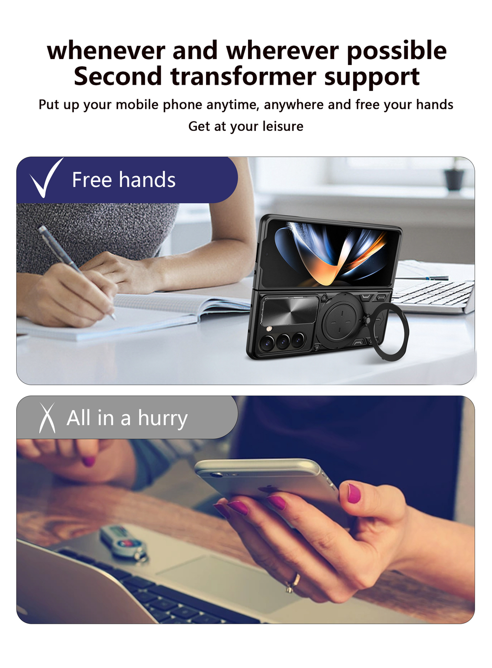 Чехол с кольцом Big Ring Case для Samsung Galaxy Z Fold 6