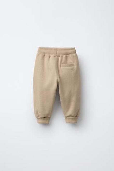 ZARA БРЮКИ-ДЖОГГЕРЫ С ЛОГОТИПОМ, РЫЖЕВАТО-КОРИЧНЕВЫЙ