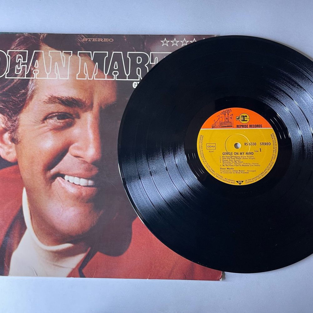 Винтажная виниловая пластинка LP Dean Martin Gentle On My Mind (Германия 1968)