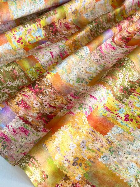 ВОЗДУШНЫЙ ПЭЧВОРК, ОРАНЖЕВЫЙ - 100% хлопок 2