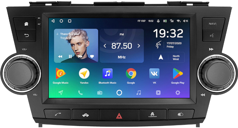 Магнитола для Toyota Highlander 2 2007-2013 XU40 - Teyes SPRO+ Android 10, ТОП процессор, 4-32, SIM-слот (кнопки + крутилки)