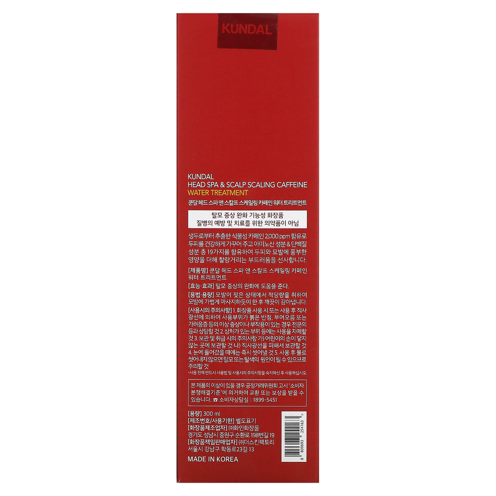 Kundal, Head Spa & Scalp Scaling, водное средство, 300 мл (10,14 жидк. унц.)
