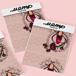 Ткань блэкаут туфелька с цветком