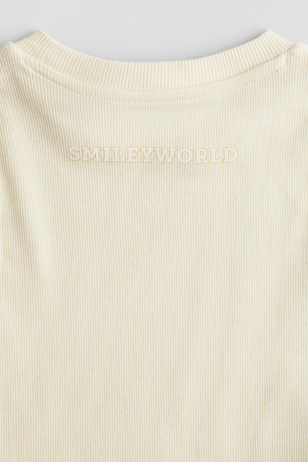 H&M Лонгслив из джерси с принтом, светло-желтый