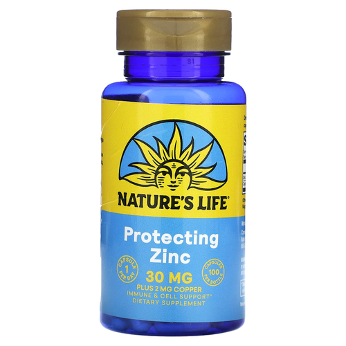 Nature's Life, цинк, 100 капсул