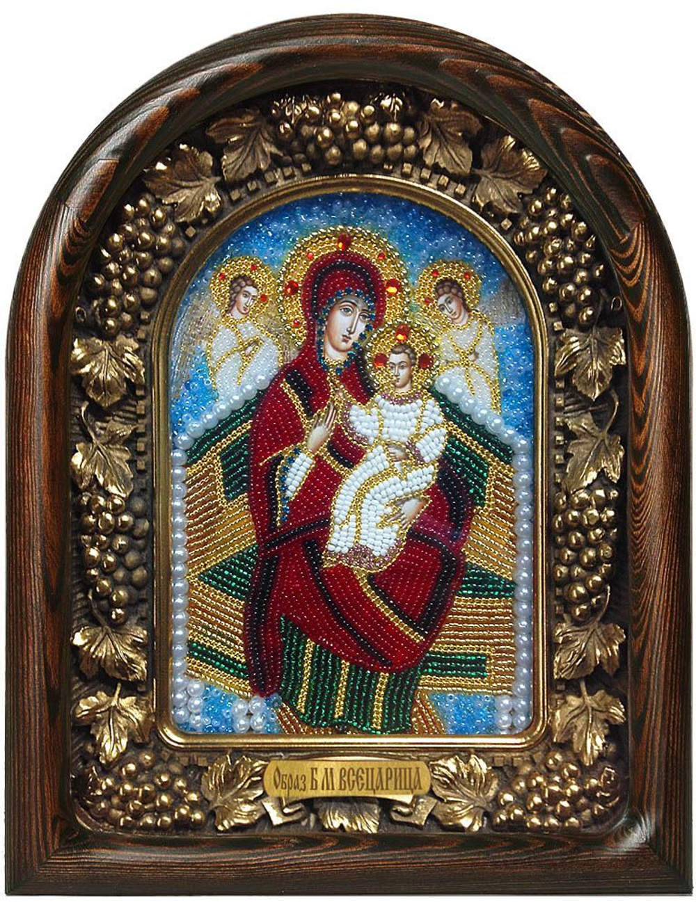 Икона Пресвятая Богородица Всецарица бисер