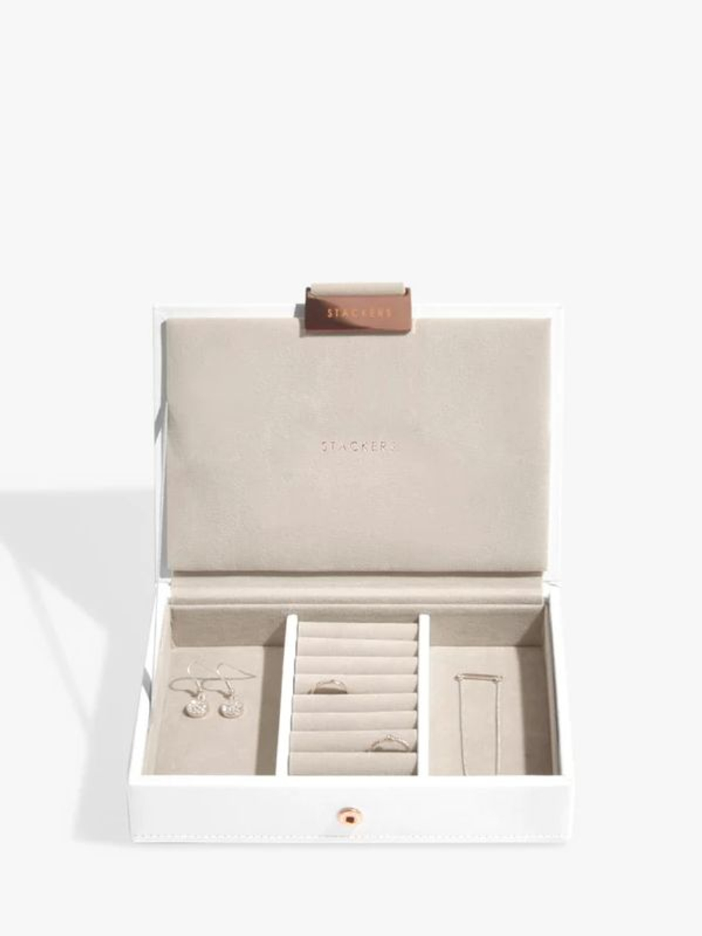 Органайзер для украшений Stackers Mini Box Lid (Taupe) (белый / White)