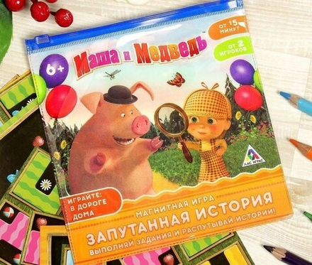 Магнитная головоломка "Маша и Медведь. Запутанная история"