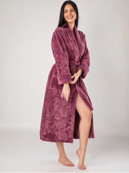 Халат женский махровый  Artemida 8650 фиолетовый NUSA Турция