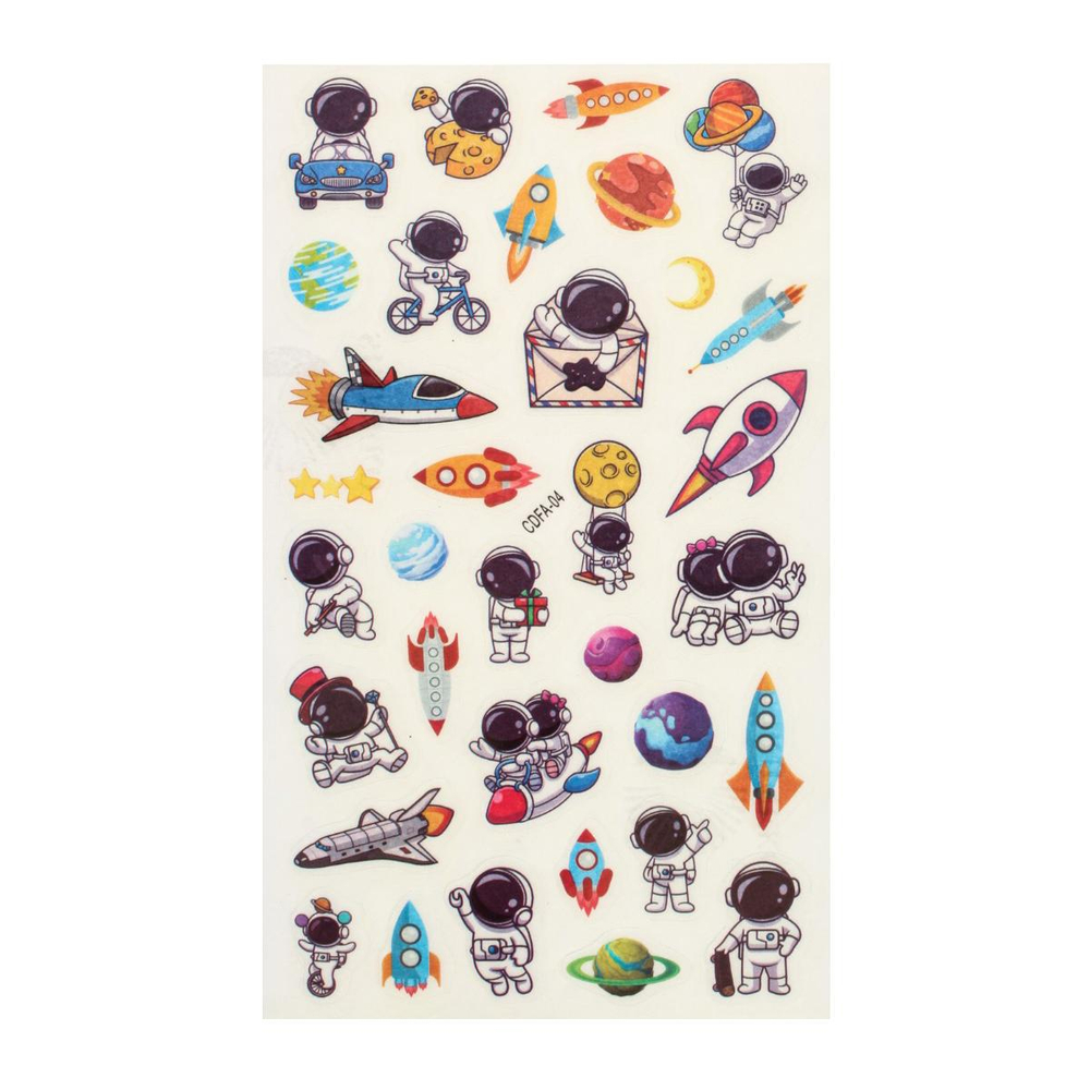 Наклейки "Космонавты" 21,5*11см. светятся в темноте