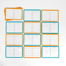 Нейропсихологический набор пиши-стирай "Рисуй двумя руками. Шаг 1", 20 карт