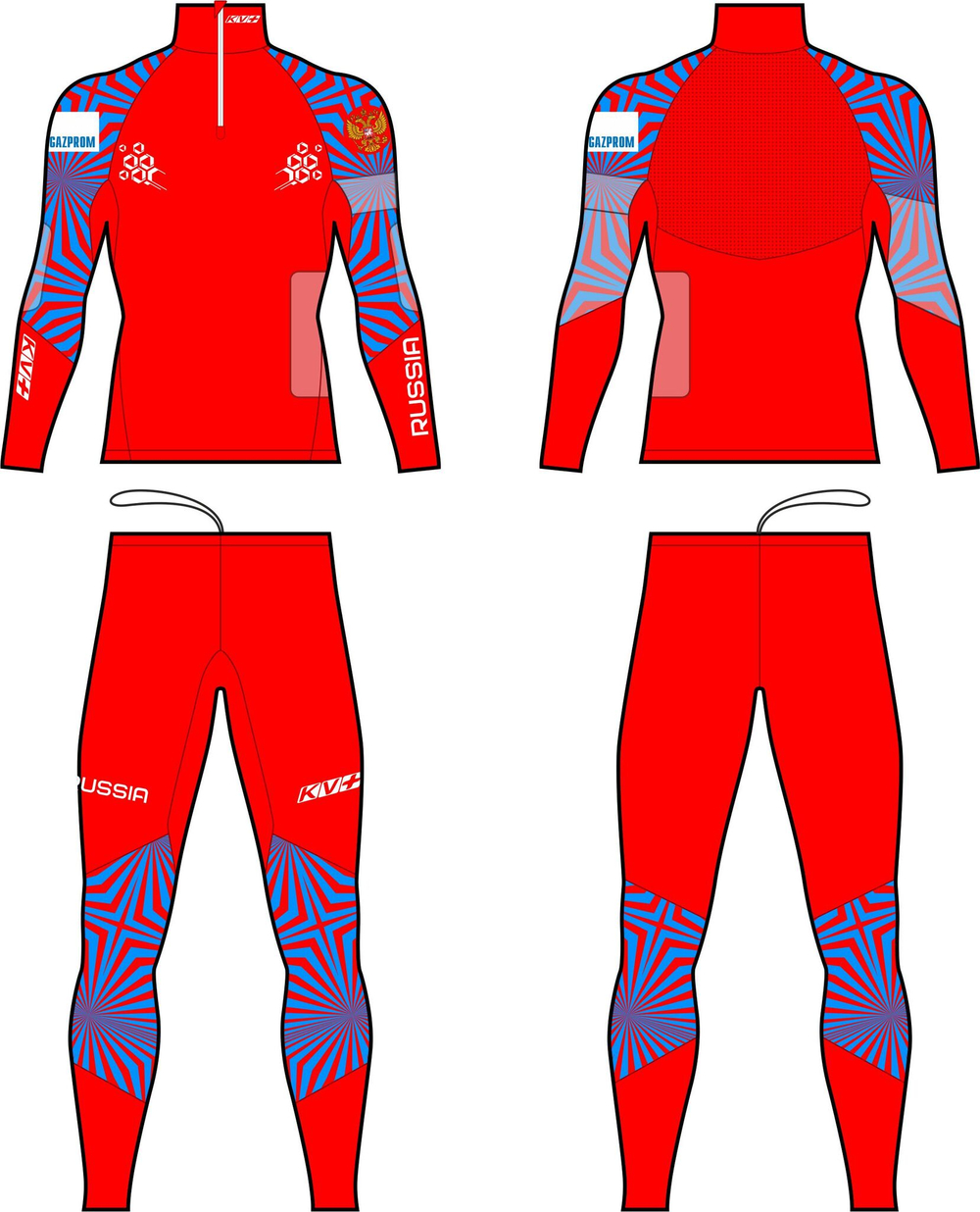 Гоночный комбинезон KV+ LAHTI blue\red 21V118.RUS