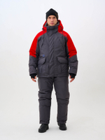 Костюм поплавок "SKIF (Таслан) (-40)", полукомбинезон, Серо-Красный