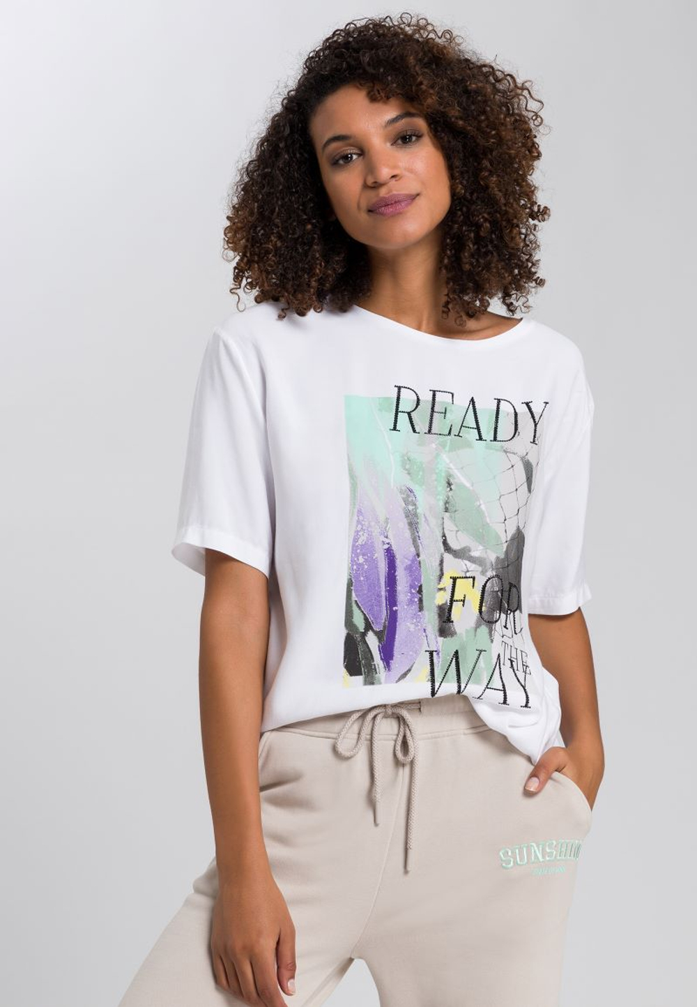 Футболка Marc Aurel 734498 белый паутинка зеленым