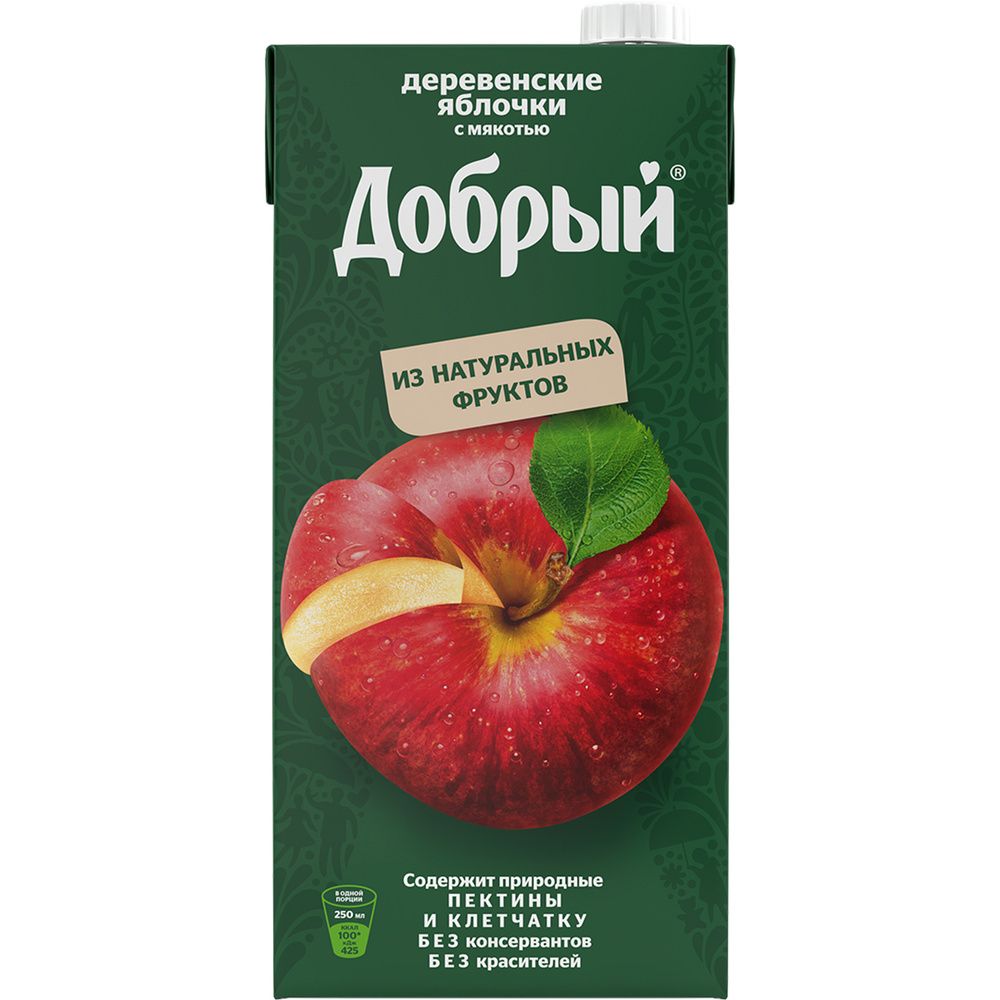 Нектар Добрый, деревенские яблочки, 2 л