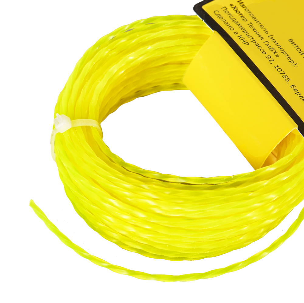 Леска Huter TS2015 для триммера, 2 мм, витой квадрат