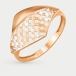 Кольцо женское из розового золота 585 пробы без вставок (арт. К10016111)